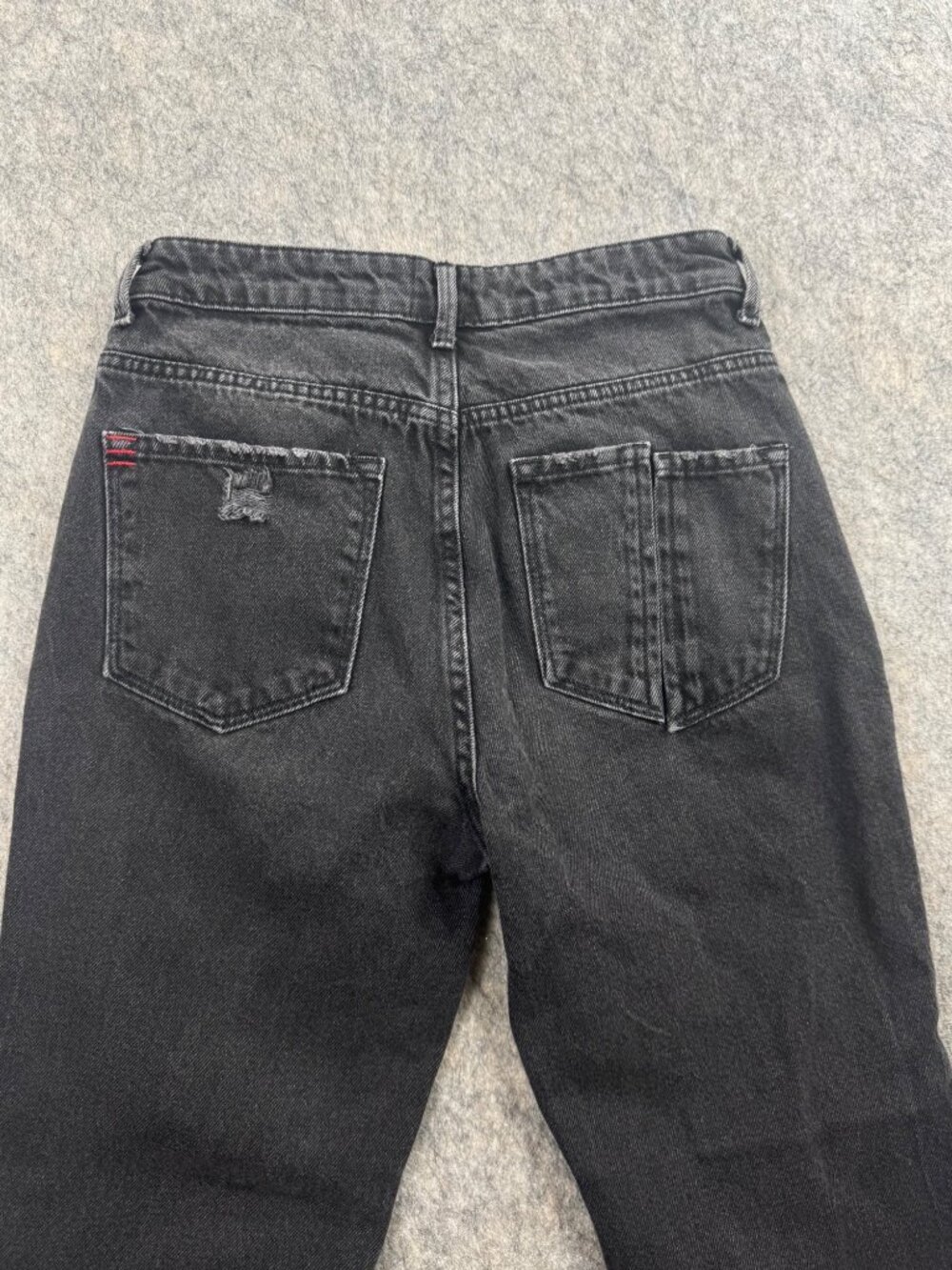BDG Womens Black Jeans Crop Flare Sz 25 Wilco Distressed - Picture 12 of 13